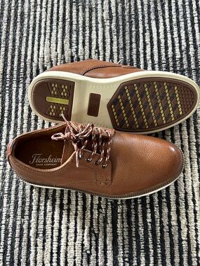 Florsheim Brown Leather Lace-Up Oxford Sneakers